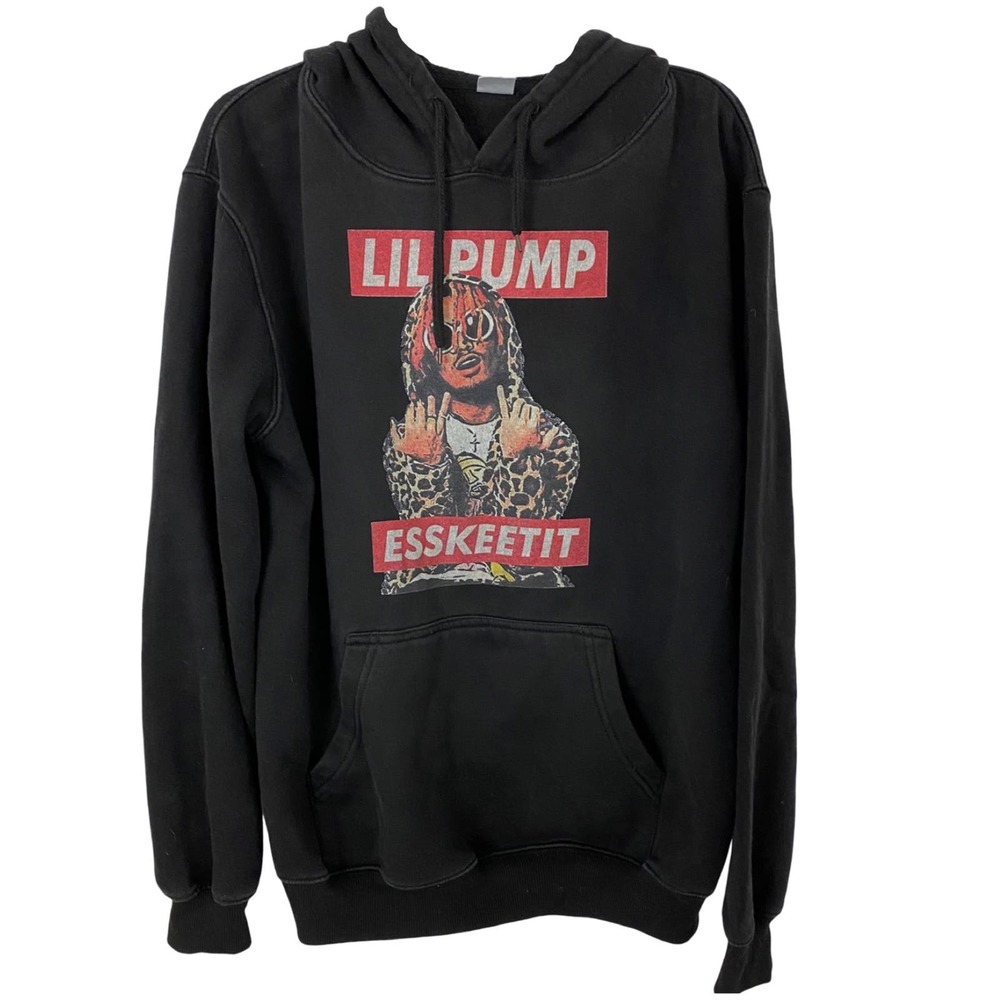 Lil Pump Esskeetit Black Graphic Casual Hoodie Gazzy Garcia - Size Medium
